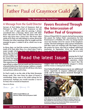 Father Paul of Graymoor Guild Member Newsletter