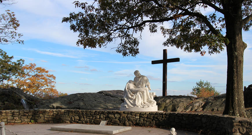 Founder Father Paul Wattson's Tomb and Pieta Graymoor, Garrison, NY